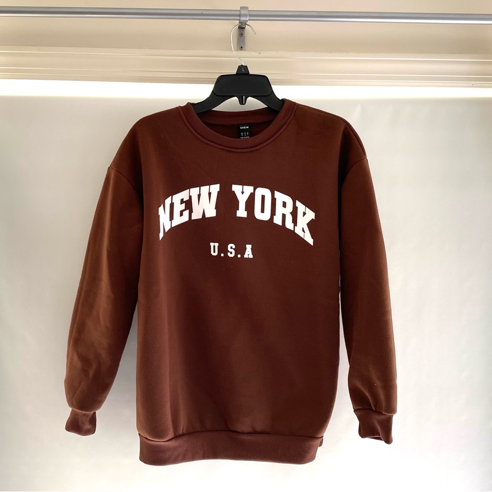 Drop Shoulder Letter Graphic Pullover